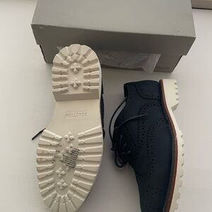 Kenneth Cole Boys Youth Oxford Navy Shoes Size 1